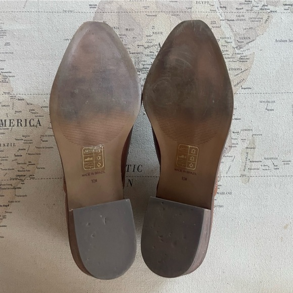 Madewell Brady Low Cut Leather Bootie Size 10 English Saddle - Picture 11 of 14